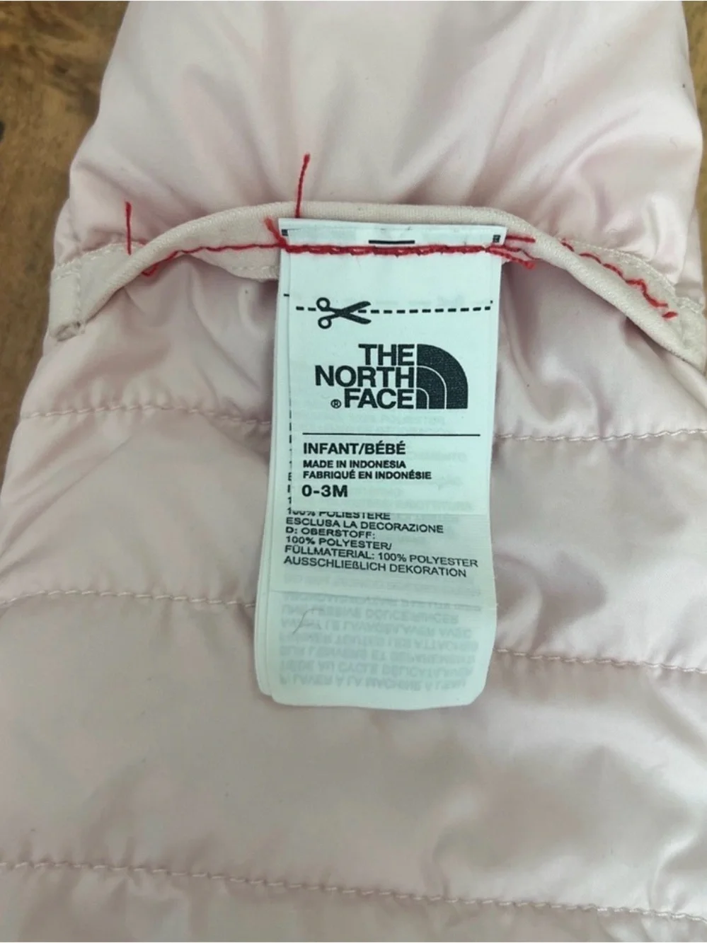 The North Face Pink Reversible Perrito hooded jacket 0-3 months